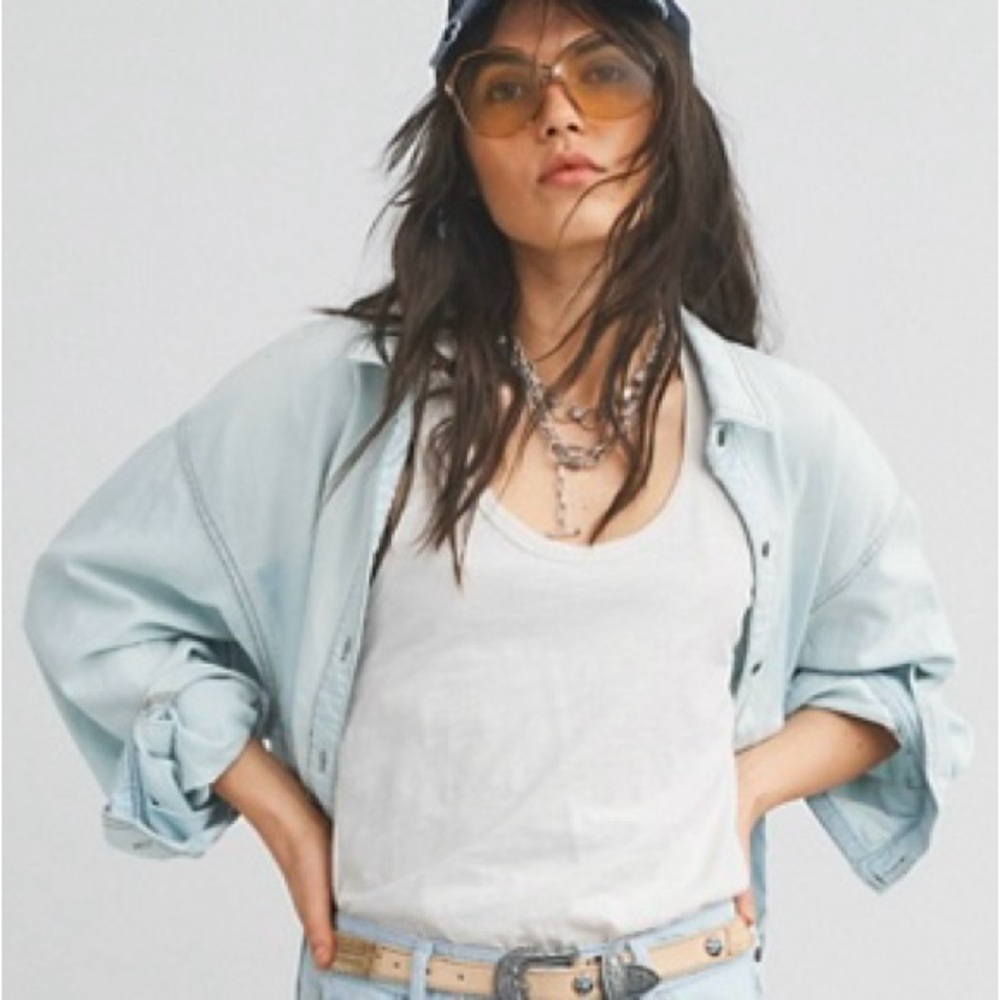 Free People Silverstone Suede Belt Size Small